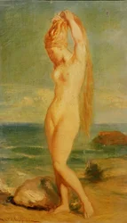 Venuše zobrazená v přímořské krajině (studie), 1839